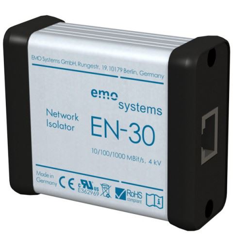 EMO Systems Emosafe EN-30 Isolatore Ethernet Medicale RJ45 Enclosed