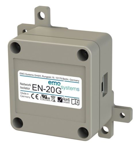 EMO Systems Emosafe EN-20G Isolatore Ethernet Medicale RJ45 Enclosed