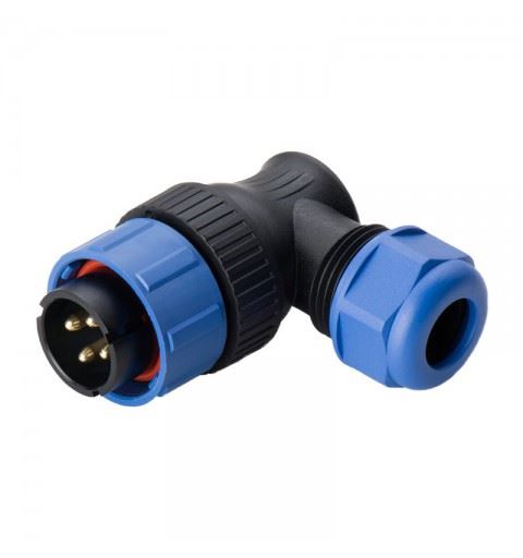 WEIPU SP2116/P5II-1N Connettore Maschio 90° 5 Poli 30A 500V Ring 7-12mm saldare