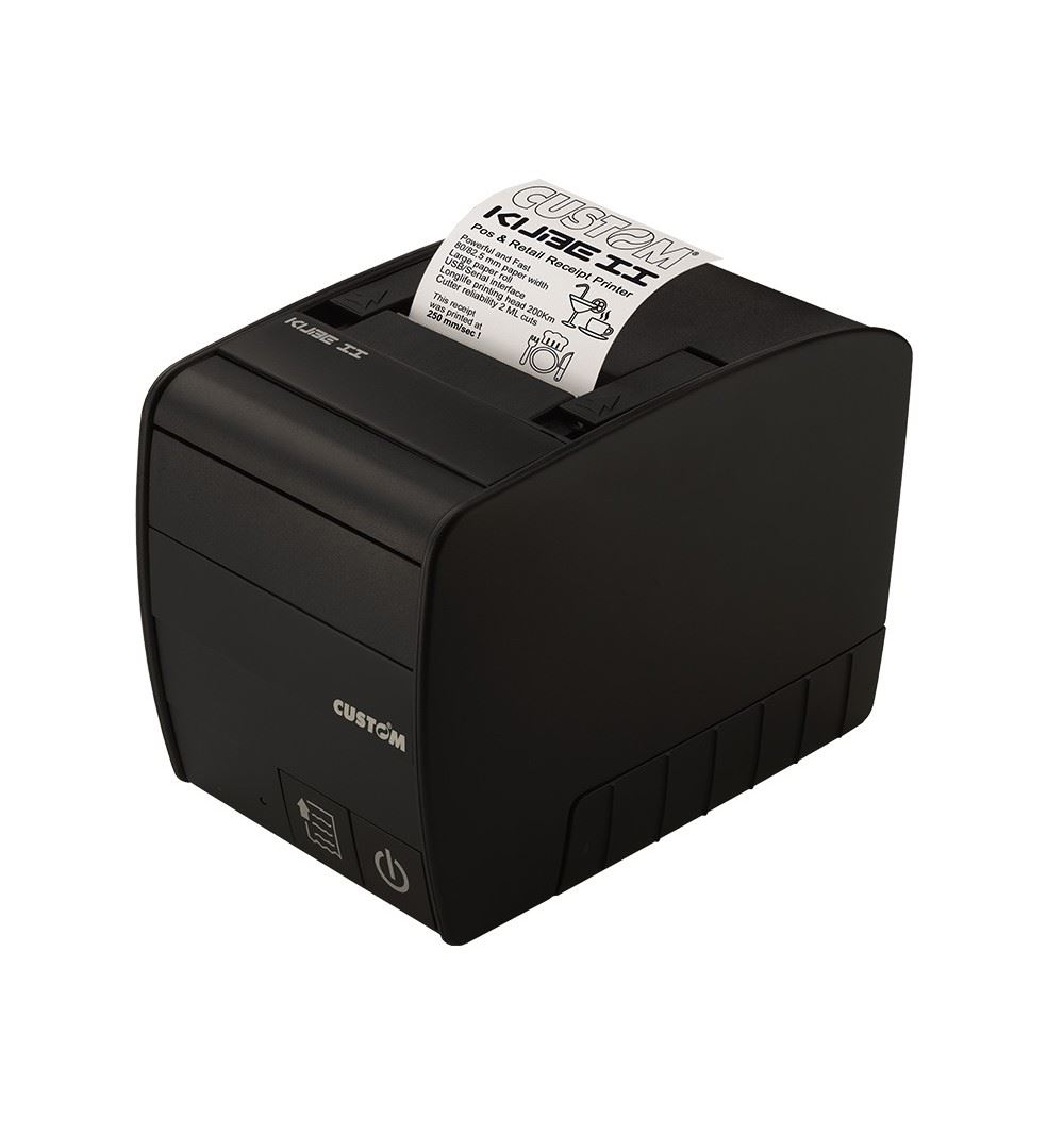 Custom KUBE II POS USB/ Serial Thermal Printer Black color