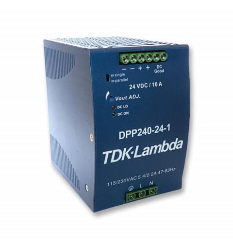 TDK-Lambda DPP240-24-3 Power Supply Din Rail Three Phase 24Vdc 240W 10A