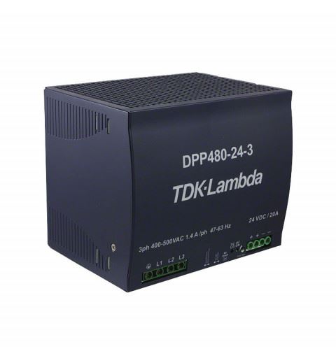 TDK-Lambda DPP480-24-3 Alimentatore Din Rail Trifase 24Vdc 480W 20A