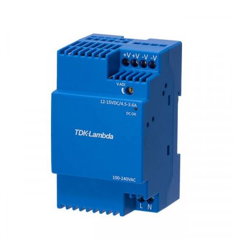 TDK-Lambda DRL60-12-1 Power Supply Din-Rail 54Watt 12Vdc 4Amp