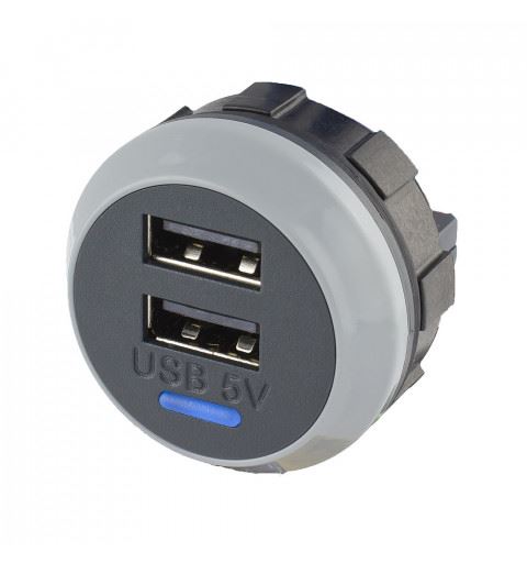 Alfatronix PVPro-D (Ghiera post) Dual USB power supply Vin 12-24V Vout 5Vdc 3A (2x1.5A)