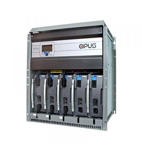 Enedo OPUS C 110 8 R 12U F Cabinet 12U-19" 110Vdc fino a 8kW con 5 slot per moduli MRC