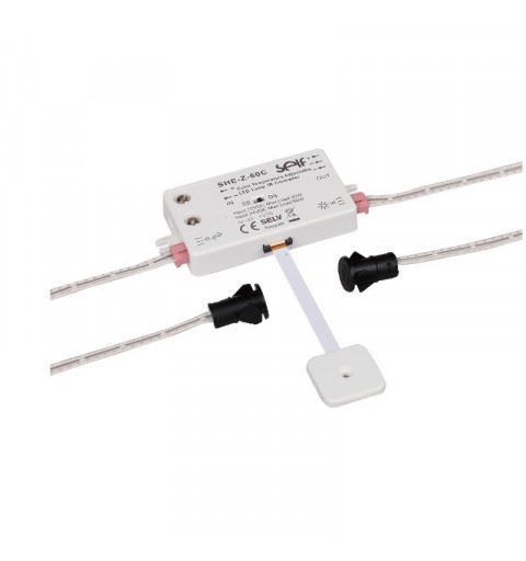 Self Electronics SHE-Z-60C(2) IR Sensore Infrarosso Bianco Dinamico 12-24Vdc 30-60W - con 2 sensori