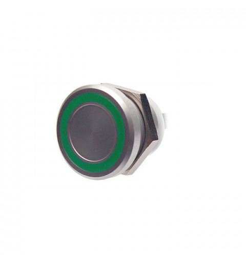 APEM PBARZAFB031E3A Piezo button 22mm. stainless steel ill.Ro-Ve-Bl 24Vac/dc IP68 wires 60cm.