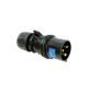 PCE 013-6ttx Plug 16A 3P 6h IP44 black TT SHARK