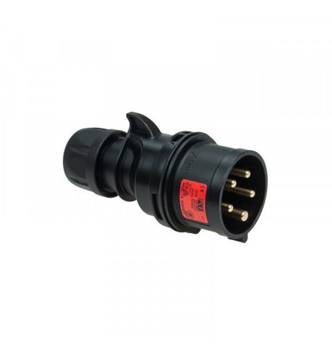 PCE 015-6x Plug 16A 5P 6h black SHARK