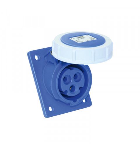 PCE 433-6 Flanged socket sloping 63A 3P 6h IP67 POWER TWIST