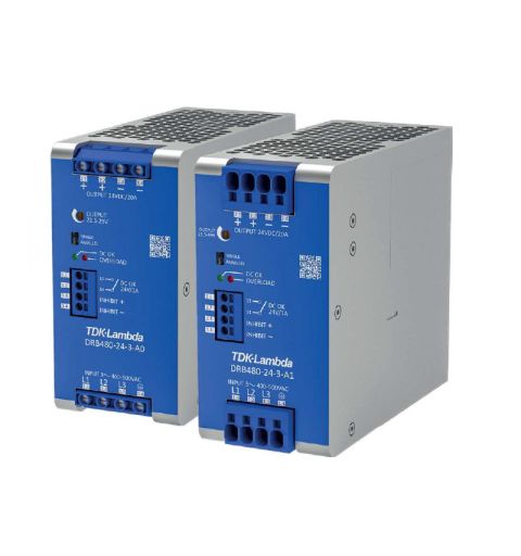 TDK-Lambda DRB480-24-3-A1 Three-phase Din Rail Power Supply 480W 24Vdc push-in terminals