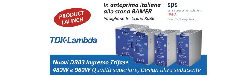 Nuovissimi alimentatori switching trifase DRB da guida DIN. Qualità superiore, Design ultra seducente